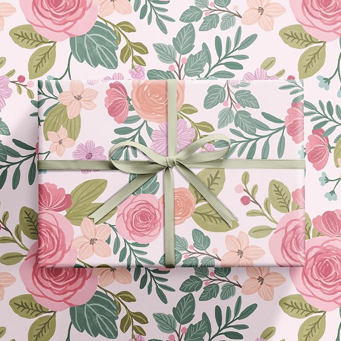 RUSPEPA Floral Wrapping Paper Roll - Image 3