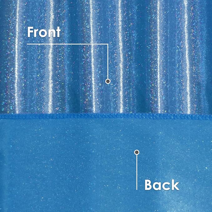Fitable Blue Sequin Tablecloth for Parties 60 Inch Round - Image 3