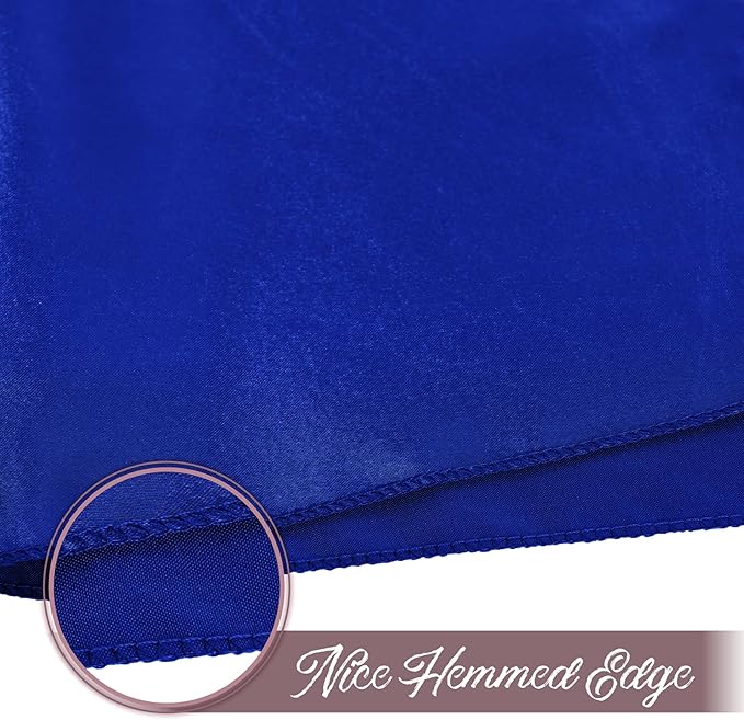12 Pieces Royal Blue Satin Napkins, Silky Soft Smooth Washable Napkins - Image 6