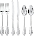 300Pieces Silver Plastic Silverware by Joyido