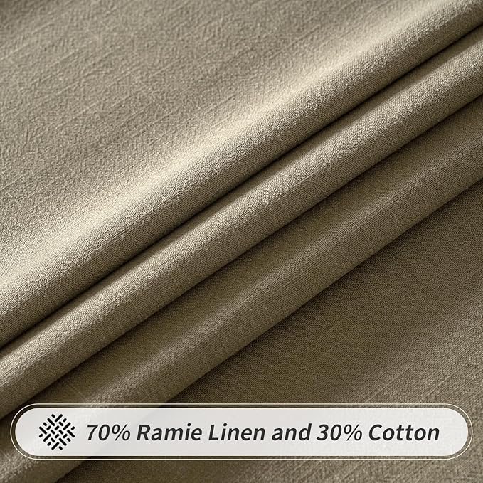 MIULEE Linen Cotton Blend Tablecloth Rectangle, Luxury Waterproof Stain - Image 5