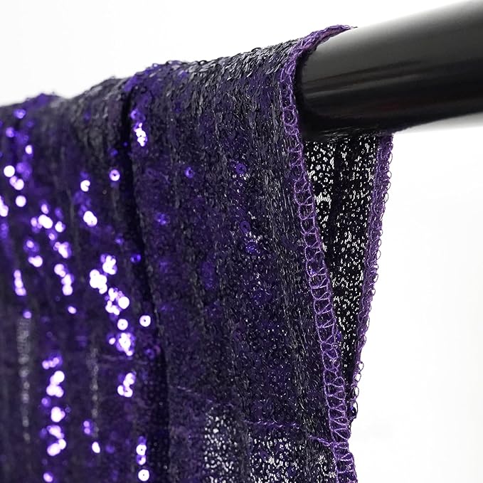Poise3EHome Purple Sequin Backdrop, 10Ft x 10Ft Glitter Photography Background - Image 9