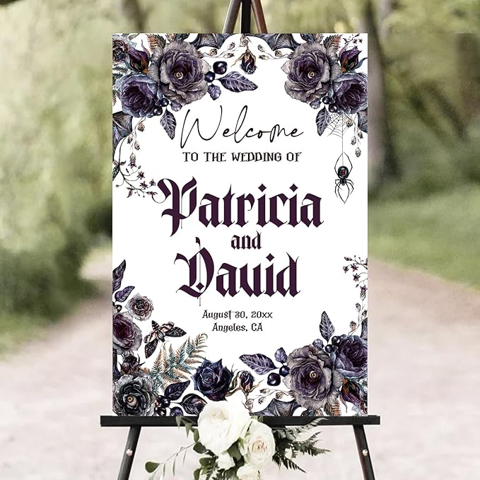 Halloween Wedding Welcome Sign, Til Death Do Us Part Welcome Sign, Halloween by Mapileng%E2%84%A2