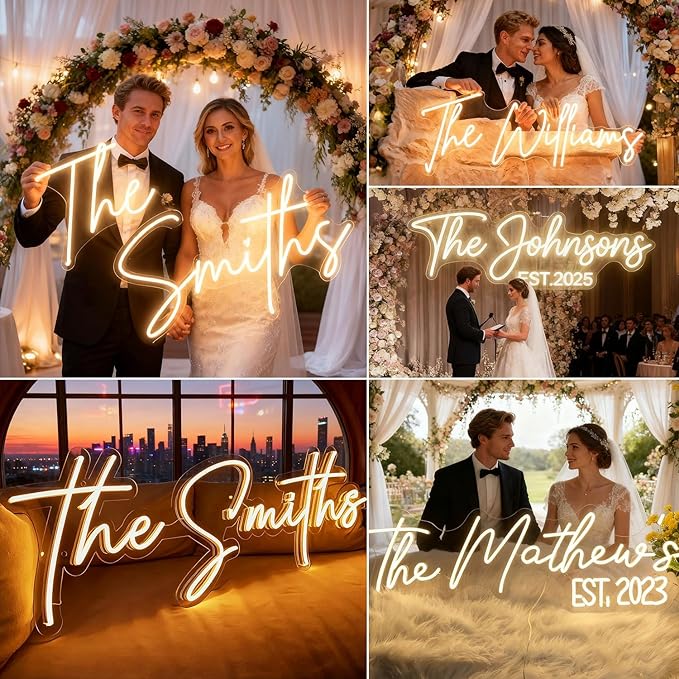Custom Neon Sign for Wall Decor Personalized LED Neon Wedding Light Sign - Image 2