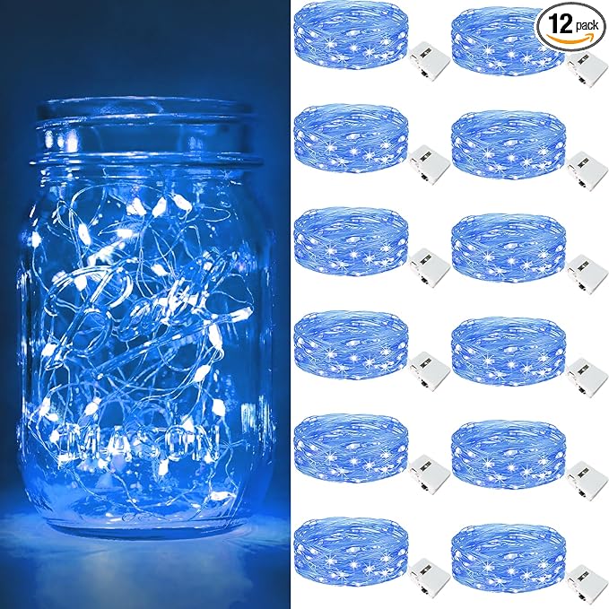 btfarm 12 Pack Fairy Lights Battery Operated, 7ft 20 Led Twinkle Lights String by btfarmdecorativelighting