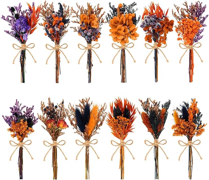 12/24 PCS Charming Dried Flowers Bouquet by WelcometoLawnIdyll