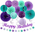 Teal-purple Lavender Girl Mermaid-birthday Party-decorations by Huglony