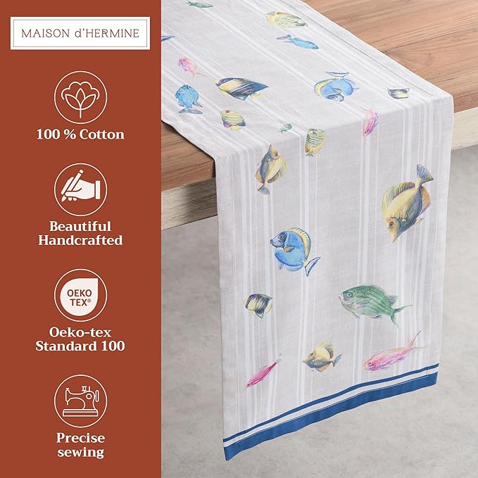 Maison d' Hermine Table Runner 100% Cotton Double Layer Table Runners 108 - Image 2