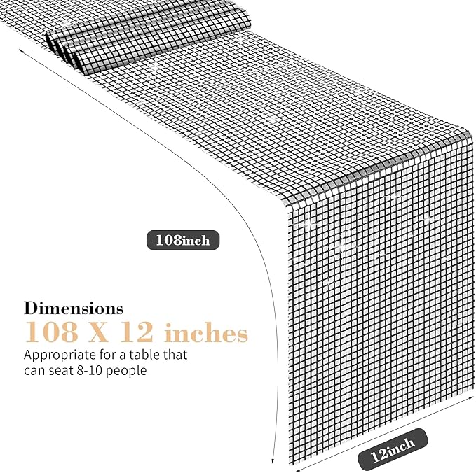4 Packs Black and Silver Disco Table Runner, 12 x 108 Inches Mirror Glitter - Image 2