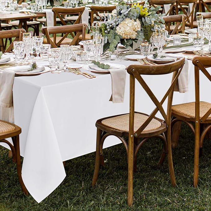 Fitable 8 Pack Table Cloth Rectangle Table: Stain and Wrinkle Resistant - Image 3