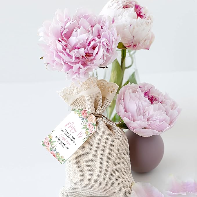 Andaz Press 40-Pack Personalized Quinceañera Favor Tags - Image 4