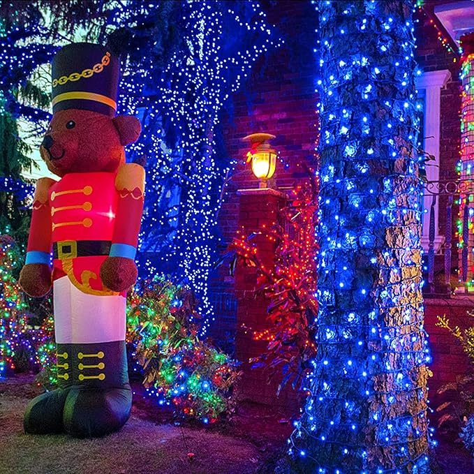 YEGUO 66ft 200 LED Blue Christmas Lights Outdoor Waterproof, Twinkle Tree - Image 4
