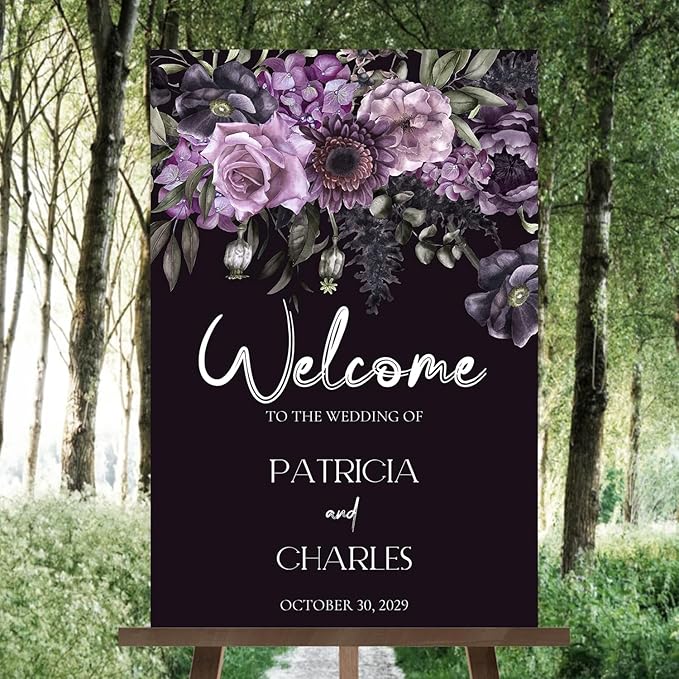 Gothic Wedding Welcome Sign - Image 2