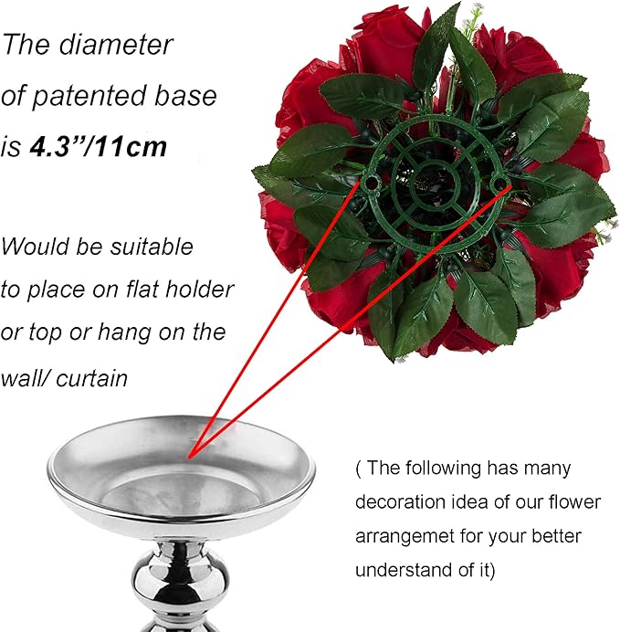 BLOSMON Flower Centerpieces for Tables Wedding: 10 Pcs Crimson Red Artificial - Image 5
