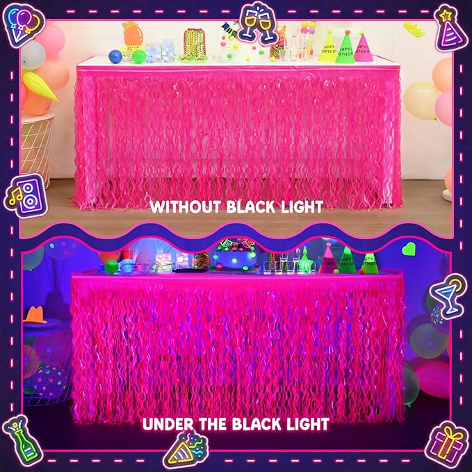 Mega-L Glow in The Dark Party Supplies, 2 Pack Neon Party Decorations - Image 2