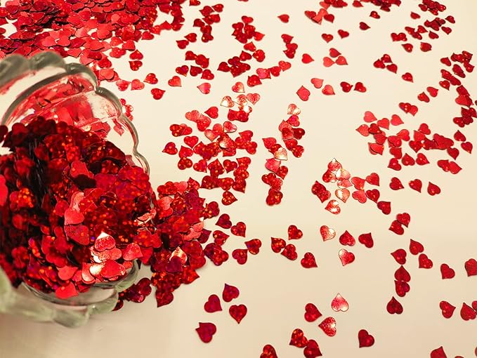 4000Pcs Hearts Shape Glitter Cute Sprinkle Party Confetti Table Decoration by Comemela
