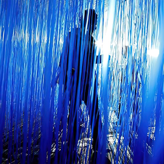 PartyWoo 2 pcs Royal Blue Foil Fringe Curtain, Metallic Foil Tinsel Fringe - Image 4