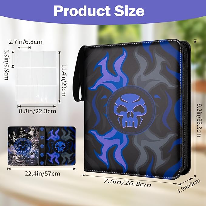 9 Pocket Card Binder for MTG/YGO/PTCG/Game Cards, Holds 900 Cards, Premium Card - Image 3
