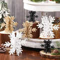 Bucherry 12 Pcs Wooden Snowflake Table Decor 3D Snowflake Tabletop Signs and by Bucherry