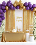 Gold Curtains Backrop for Wedding Parties: 3ftx8ft Gold Sequin Photo Backdrop by QueenDream