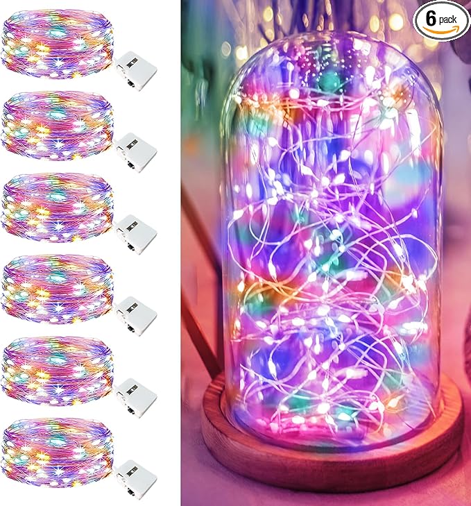 6 Pack Fairy Lights Battery Operated - 7ft 20 Led Twinkle Lights 3 Modes by Unknown
