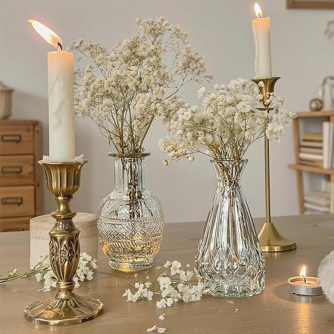 Glass Bud Vase Set of 10 Pcs Small Minimalist Vases - Image 5