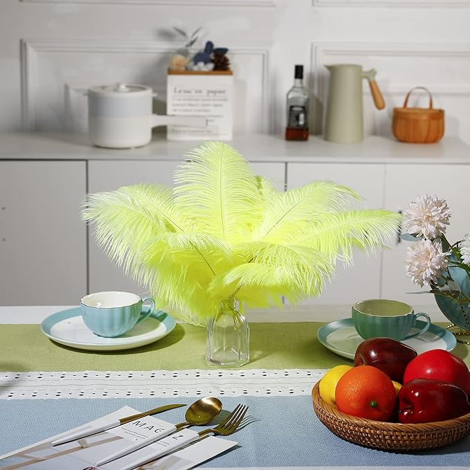 Ballinger Fluorescent Yellow Ostrich Feathers - Image 3