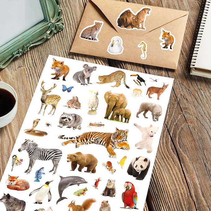 Wild Animals Stickers 750 Count Safari Jungle Animal Woodland Wildlife Zoo - Image 7