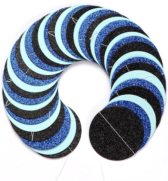 Navy-Blue Black Birthday Party-Decorations Streamers - 52FT Graduation Hanging - Image 3