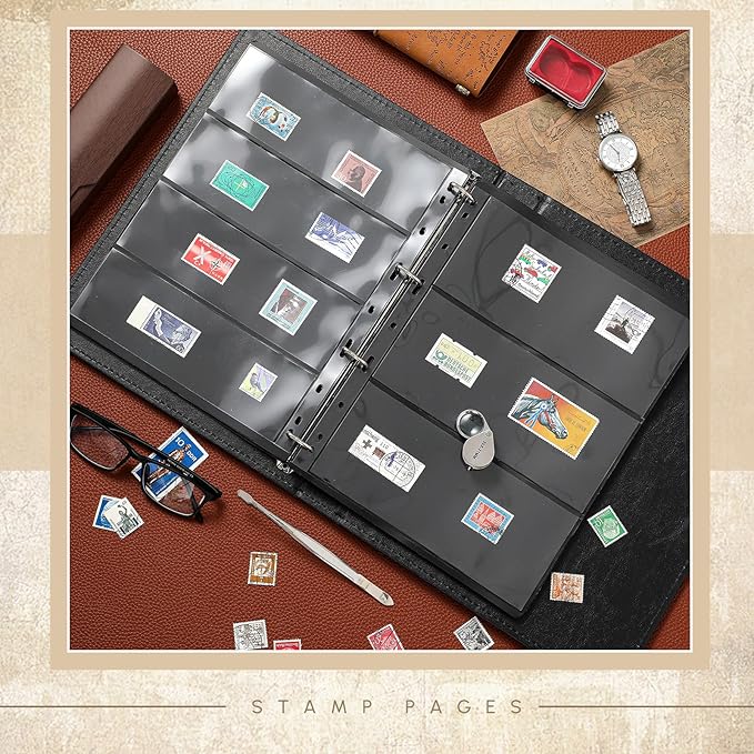Lewtemi Stamp Collecting Albums Set Stamp Collection Book Include 20 Pages - Image 6
