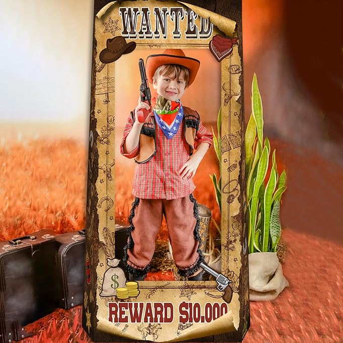 4.5ft Tall Life Size Stand in West Wanted Photo Booth Props Selfie Frames - Image 9