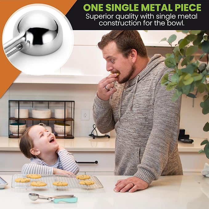 Spring Chef Large #20 Stainless Steel Cookie Scoop - Image 3