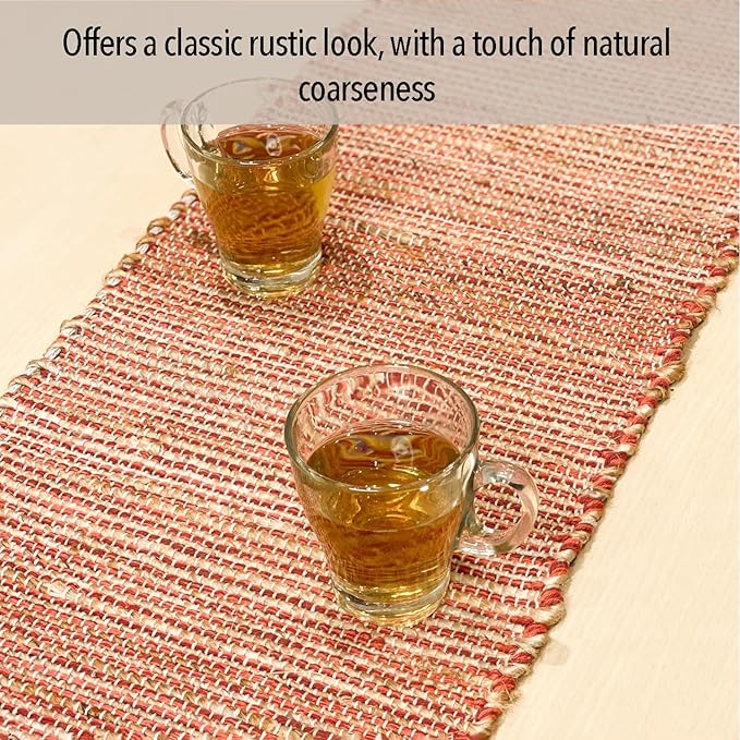 Chardin home Natural Jute Table Runner 13x36 Inch – Vintage Boho Rustic Table - Image 5