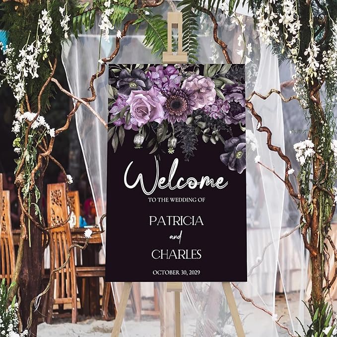 Gothic Wedding Welcome Sign - Image 4
