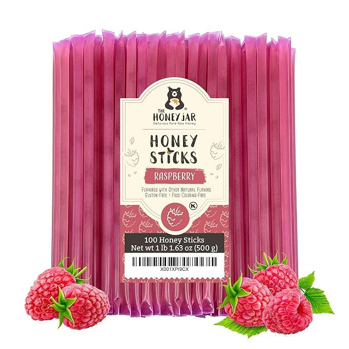 The Honey Jar Raspberry Flavored Honey Sticks by TheHoneyJar