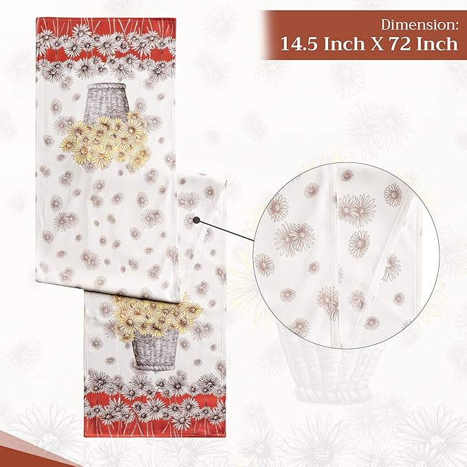 Maison d' Hermine Table Runner 100% Cotton Double Layer Table Runners 72 inches - Image 4
