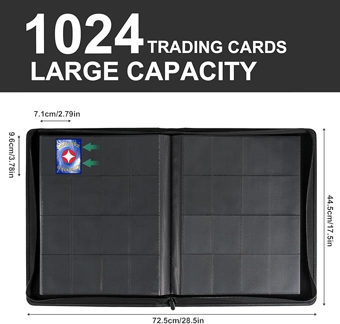 Premium Card Binder 16 Pocket, GEAoffice PU Cover Trading Card binder - Image 2