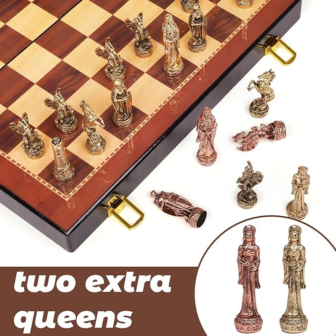Vintage Figurine Chess Set for Adults and Kids - Image 6
