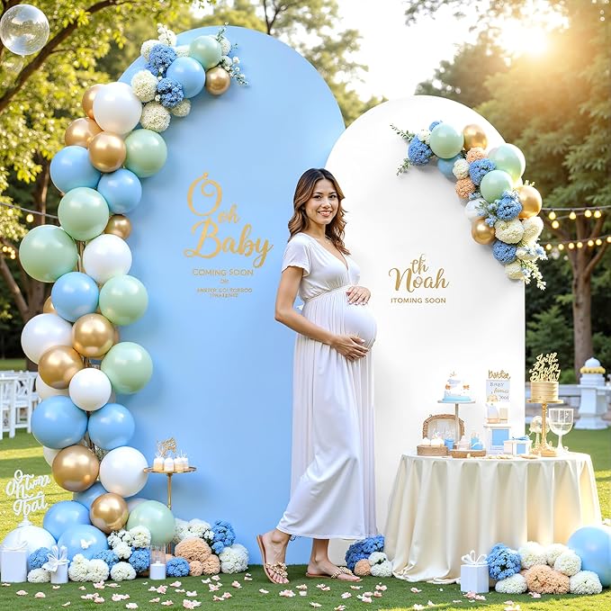 7.2FT 6FT Arch Backdrop Cover for Wedding, Birthday Party Decor, Chiara - Image 2