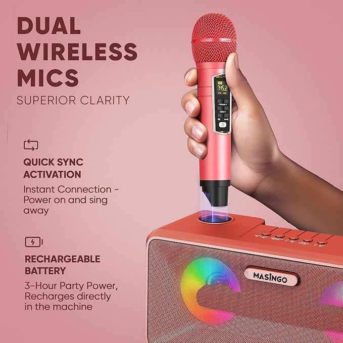 MASINGO Karaoke Machine for Adults and Kids - Image 3