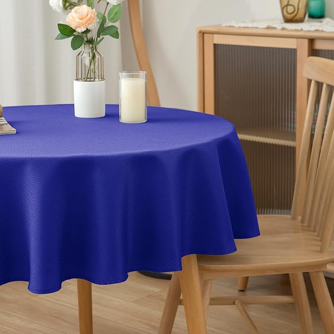 Biscaynebay Textured Fabric Round Tablecloths 60" - Image 7