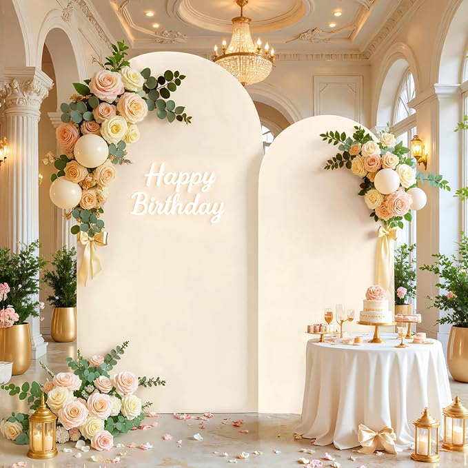 7.2FT 6FT Arch Backdrop Cover for Wedding, Birthday Party Decor, Chiara - Image 3