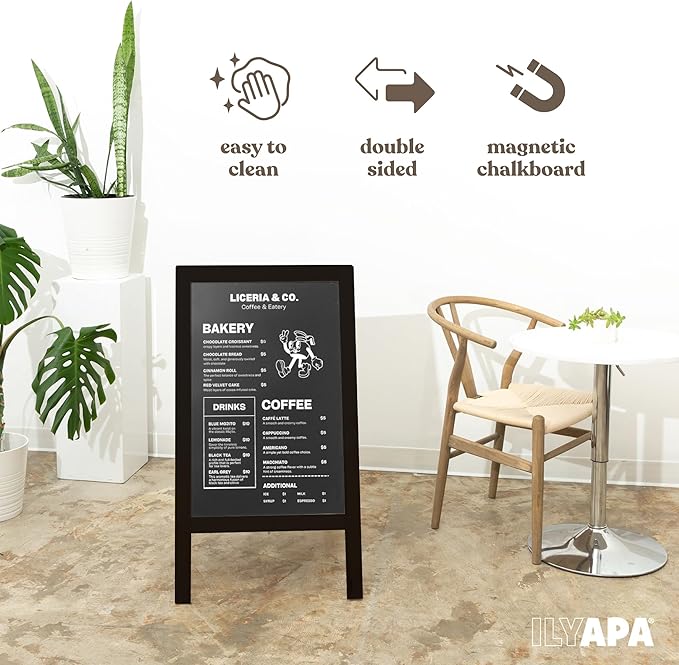 Ilyapa Wooden A-Frame Chalkboard Sign - Image 3