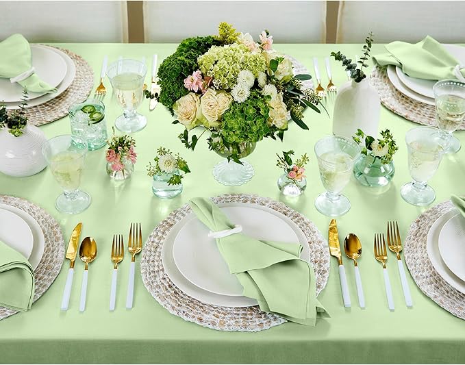 Solino Home Linen Tablecloth for Rectangle Tables 60 x 108 Inch - Image 3