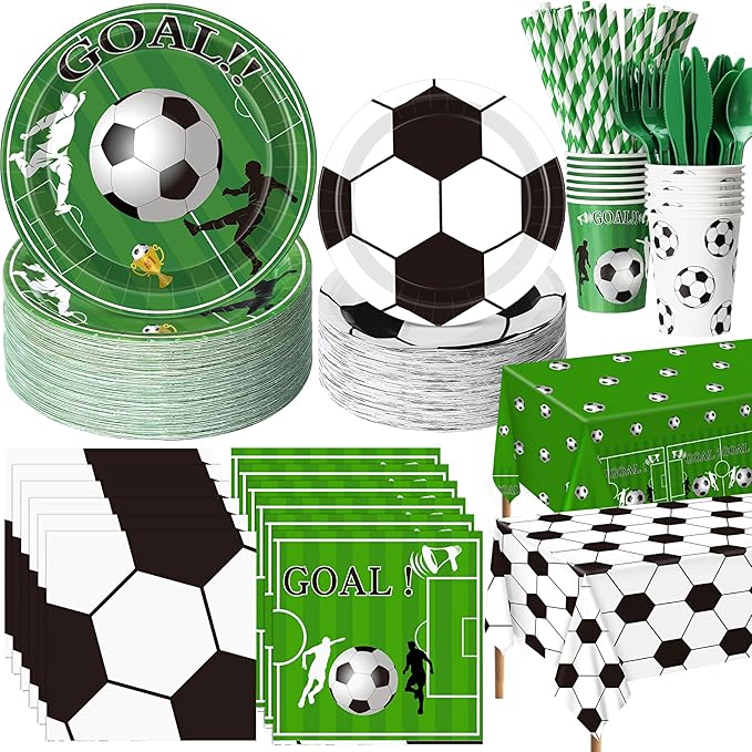 452 Pcs Soccer Party Decorations by Potchen