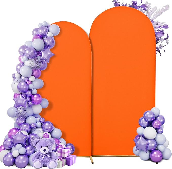 Wedding Arch Cover 7.2FT 6FT Arch Backdrop Cover Spandex Fitted Arch Cover by Unknown