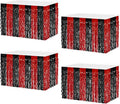 4P Wavy Metallic Tinsel Foil Fringe Table Skirts by Unknown