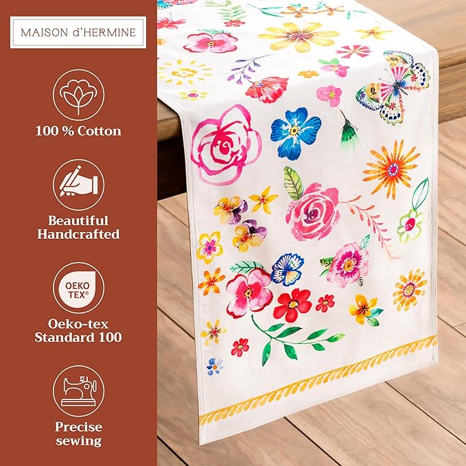 Maison d' Hermine Table runner 100% Cotton Double Layer Table Runners 72 inches - Image 2