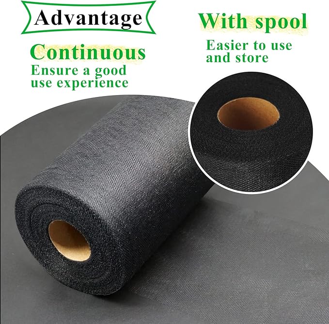 Black Tulle Fabric Rolls 6 Inch by 100 Yards Fabric Spool Tulle Ribbon - Image 3