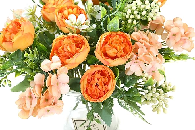 Artificial Flowers Fake Peony Silk Mini Plastic Bridal Flowers - Image 4